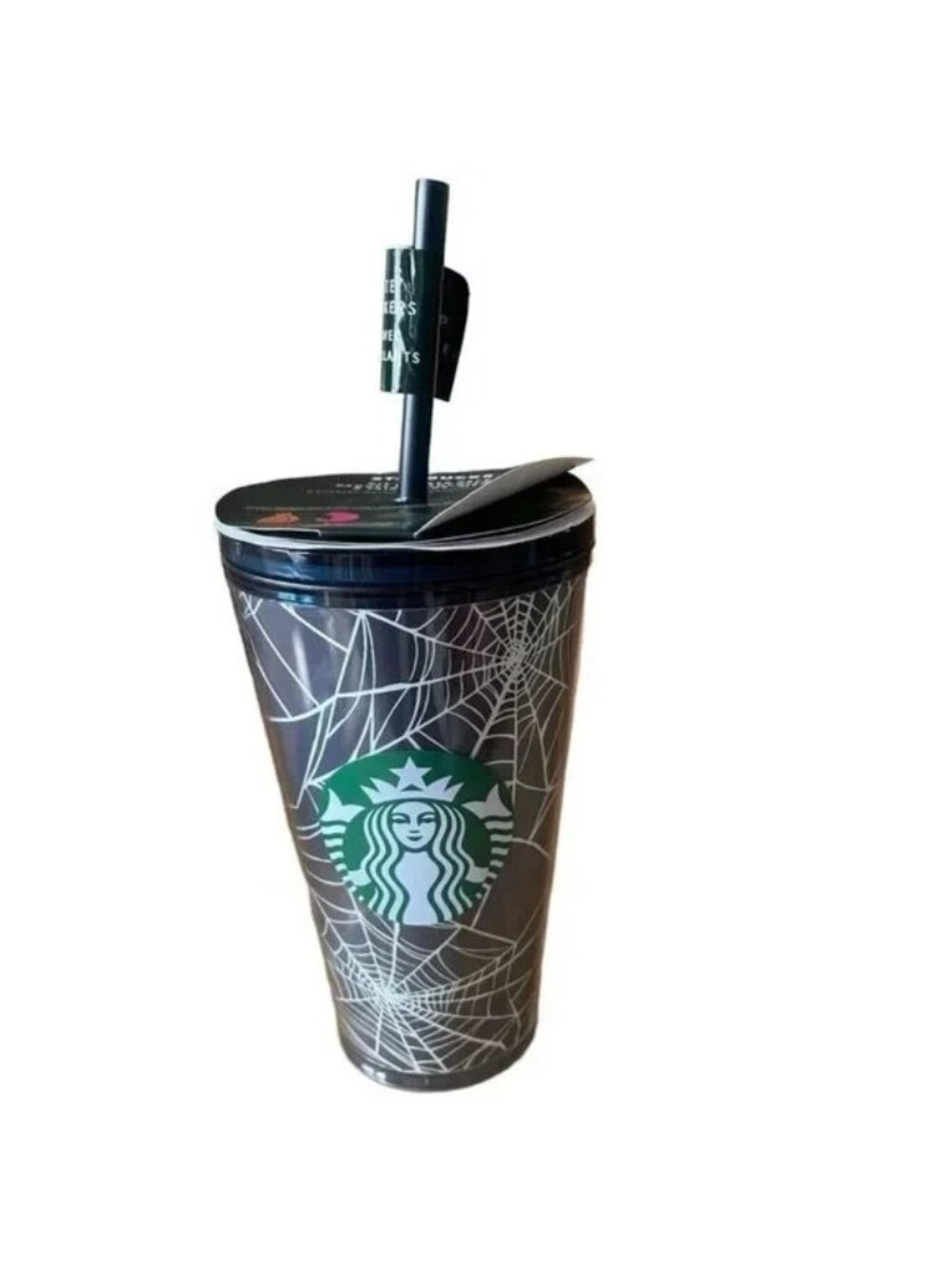 Starbucks Halloween 2021 Glow IN The Dark Spider Web Cup 16oz Tumbler